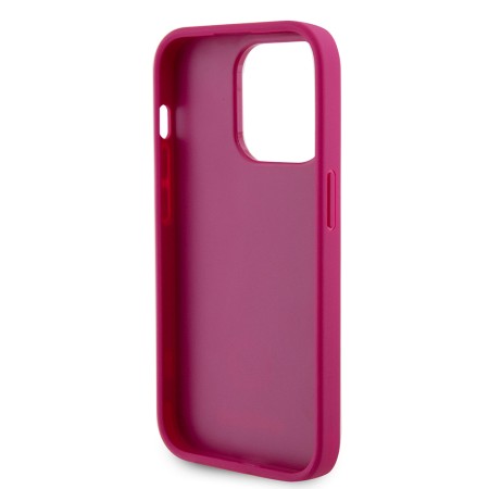 Husa pentru iPhone 15 Pro - Strass Metal Logo (GUHCP15LPS4DGPP) - Pink