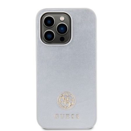 Husa pentru iPhone 15 Pro - Strass Metal Logo (GUHCP15LPS4DGPS) - Silver