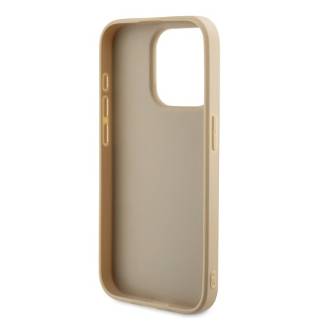 Husa pentru iPhone 15 Pro - Saffiano Iridescent Script (GUHCP15LPSAIRSD) - Gold