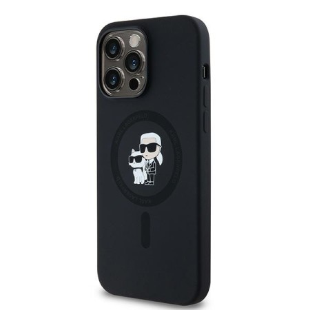 Husa pentru iPhone 14 Pro Max - Karl Lagerfeld Silicone MagSafe (KLHMP14XSCMKCRHK) - KarlandChoupette