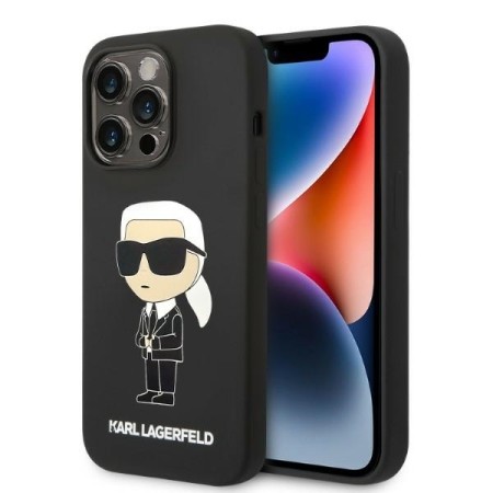 Husa pentru iPhone 14 Pro Max - Karl Lagerfeld Silicone MagSafe (KLHMP14XSNIKBCK) - Ikonik