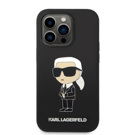 Husa pentru iPhone 14 Pro Max - Karl Lagerfeld Silicone MagSafe (KLHMP14XSNIKBCK) - Ikonik