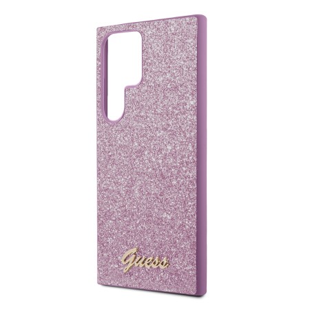 Husa pentru Samsung Galaxy S24 Ultra - Guess Glitter Script (GUHCS24LHGGSHU) - Purple