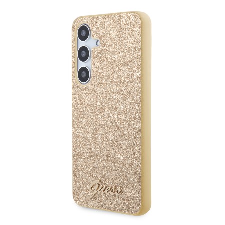 Husa pentru Samsung Galaxy S24 - Guess Glitter Script (GUHCS24SHGGSHD) - Gold