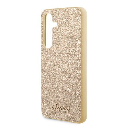 Husa pentru Samsung Galaxy S24 - Guess Glitter Script (GUHCS24SHGGSHD) - Gold