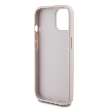 Husa pentru iPhone 15 / iPhone 14 / iPhone 13 - Guess Hardcase 4G Metal Gold Logo (GUHCP15SG4GFPI) - Pink