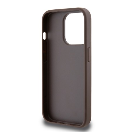 Husa pentru iPhone 15 Pro - Guess Hardcase 4G Stripe Collection (GUHCP15LG4GLBR) - Brown