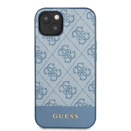 Husa pentru iPhone 15 / iPhone 14 / iPhone 13 - Guess Hardcase 4G Stripe Collection (GUHCP15SG4GLBL) - Blue