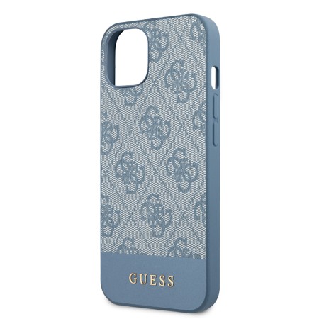 Husa pentru iPhone 15 / iPhone 14 / iPhone 13 - Guess Hardcase 4G Stripe Collection (GUHCP15SG4GLBL) - Blue