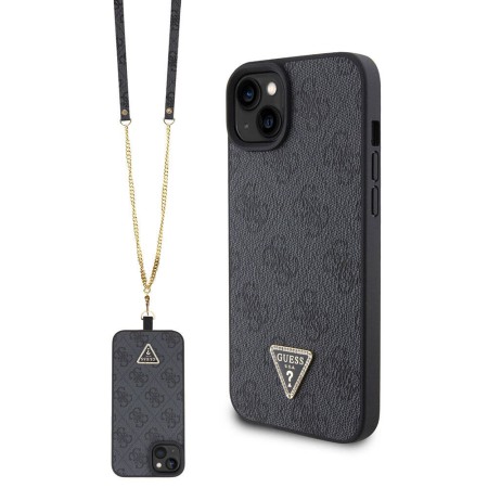 Husa pentru iPhone 15 / iPhone 14 / iPhone 13 - Guess Crossbody 4G Metal Logo (GUHCP15SP4TDSCPK) - Black