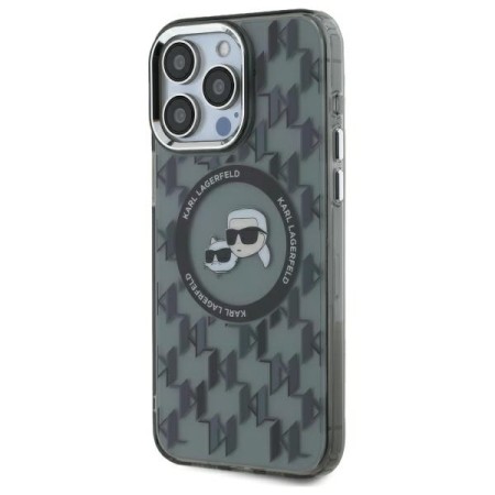 Husa pentru iPhone 16 Pro - Karl Lagerfeld IML MagSafe (KLHMP16LHMCKMHK) - Monogram KarlandChoupette Head