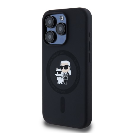 Husa pentru iPhone 15 Pro - Karl Lagerfeld Silicone MagSafe (KLHMP15LSCMKCRHK) - KarlandChoupette