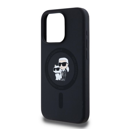 Husa pentru iPhone 15 Pro - Karl Lagerfeld Silicone MagSafe (KLHMP15LSCMKCRHK) - KarlandChoupette