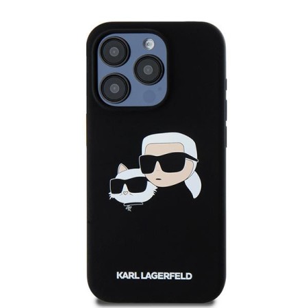 Husa pentru iPhone 15 Pro Max - Karl Lagerfeld Silicone MagSafe (KLHMP15XSKCHPPLK) - KarlandChoupette