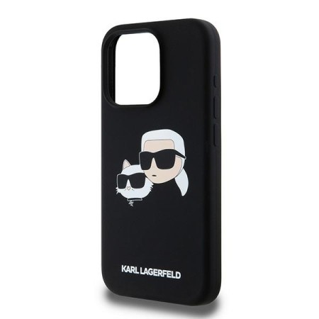 Husa pentru iPhone 15 Pro Max - Karl Lagerfeld Silicone MagSafe (KLHMP15XSKCHPPLK) - KarlandChoupette