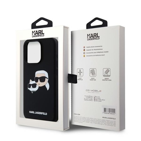 Husa pentru iPhone 15 Pro Max - Karl Lagerfeld Silicone MagSafe (KLHMP15XSKCHPPLK) - KarlandChoupette