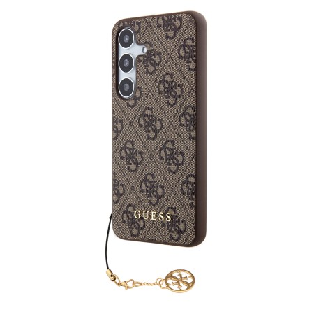 Husa pentru Samsung Galaxy S24 - Guess Hardcase 4G Charms Collection (GUHCS24SGF4GBR) - Brown