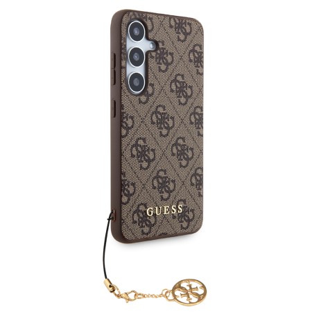 Husa pentru Samsung Galaxy S24 - Guess Hardcase 4G Charms Collection (GUHCS24SGF4GBR) - Brown