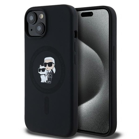 Husa pentru iPhone 15 / iPhone 14 / iPhone 13 - Karl Lagerfeld Silicone MagSafe (KLHMP15SSCMKCRHK) - KarlandChoupette