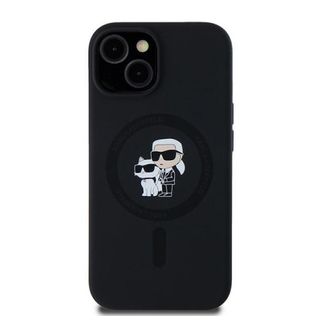 Husa pentru iPhone 15 / iPhone 14 / iPhone 13 - Karl Lagerfeld Silicone MagSafe (KLHMP15SSCMKCRHK) - KarlandChoupette