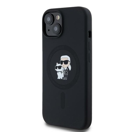 Husa pentru iPhone 15 / iPhone 14 / iPhone 13 - Karl Lagerfeld Silicone MagSafe (KLHMP15SSCMKCRHK) - KarlandChoupette