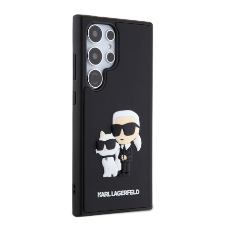 Husa pentru Samsung Galaxy S24 Ultra - Karl Lagerfeld 3D Design (KLHCS24L3DRKCNK) - Rubber KarlandChoupette