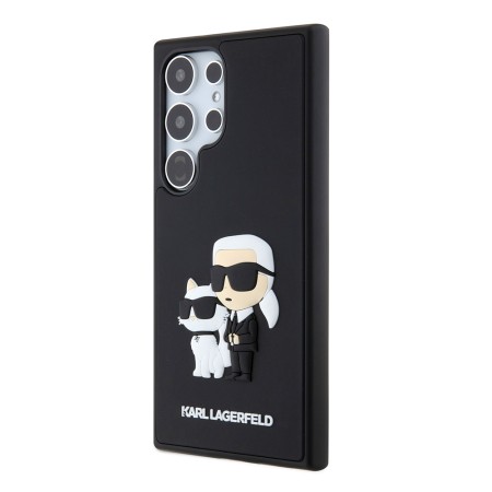 Husa pentru Samsung Galaxy S24 Ultra - Karl Lagerfeld 3D Design (KLHCS24L3DRKCNK) - Rubber KarlandChoupette