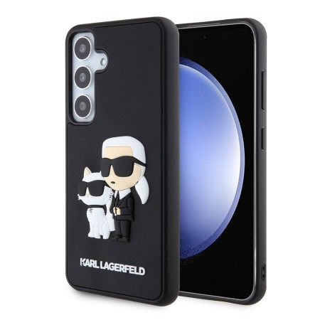 Husa pentru Samsung Galaxy S24 - Karl Lagerfeld 3D Design (KLHCS24S3DRKCNK) - Rubber KarlandChoupette