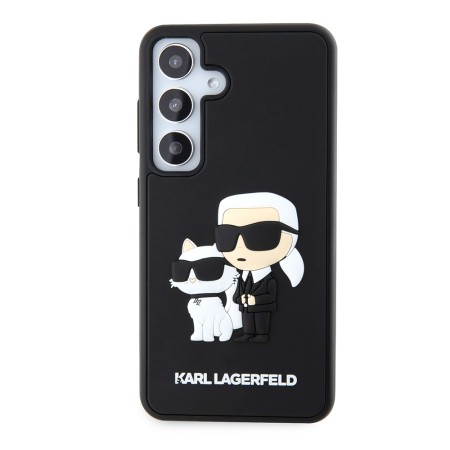 Husa pentru Samsung Galaxy S24 - Karl Lagerfeld 3D Design (KLHCS24S3DRKCNK) - Rubber KarlandChoupette