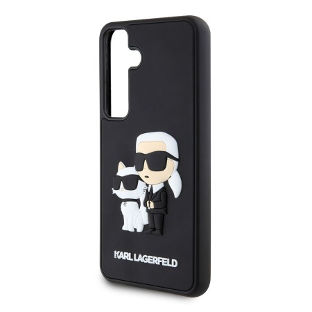 Husa pentru Samsung Galaxy S24 - Karl Lagerfeld 3D Design (KLHCS24S3DRKCNK) - Rubber KarlandChoupette