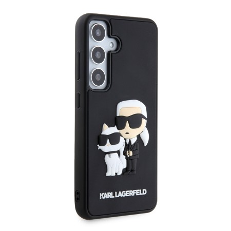 Husa pentru Samsung Galaxy S24 - Karl Lagerfeld 3D Design (KLHCS24S3DRKCNK) - Rubber KarlandChoupette