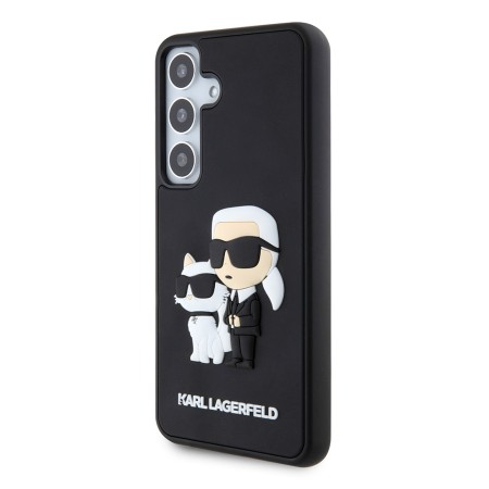 Husa pentru Samsung Galaxy S24 - Karl Lagerfeld 3D Design (KLHCS24S3DRKCNK) - Rubber KarlandChoupette