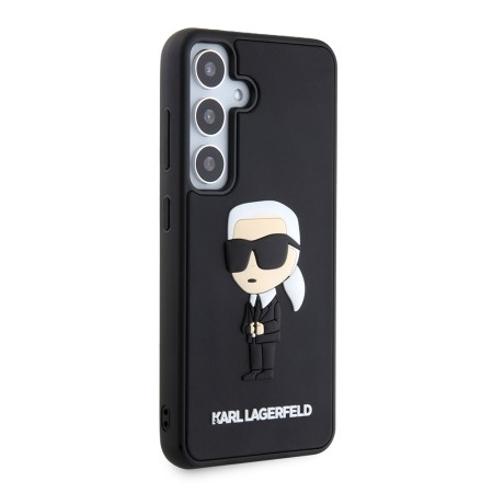 Husa pentru Samsung Galaxy S24 - Karl Lagerfeld 3D Design (KLHCS24S3DRKINK) - Rubber Ikonik