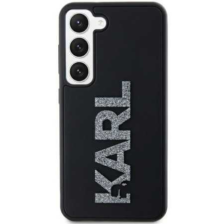 Husa pentru Samsung Galaxy S23 Plus - Karl Lagerfeld 3D Design (KLHCS23M3DMBKCK) - Rubber Glitter Logo