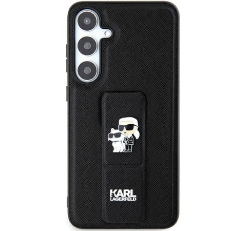 Husa pentru Samsung Galaxy S24 Ultra - Karl Lagerfeld Saffiano Gripstand (KLHCS24LGSAKCPK) - KarlandChoupette