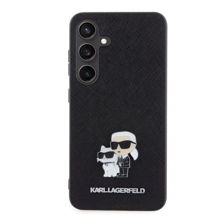 Husa pentru Samsung Galaxy S24 - Karl Lagerfeld Saffiano (KLHCS24SPSAKCMPK) - KarlandChoupette Metal Pin