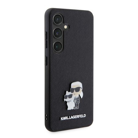 Husa pentru Samsung Galaxy S24 - Karl Lagerfeld Saffiano (KLHCS24SPSAKCMPK) - KarlandChoupette Metal Pin