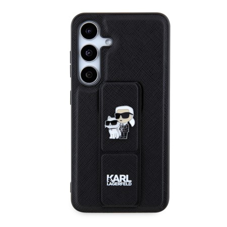 Husa pentru Samsung Galaxy S24 - Karl Lagerfeld Saffiano Gripstand (KLHCS24SGSAKCPK) - KarlandChoupette