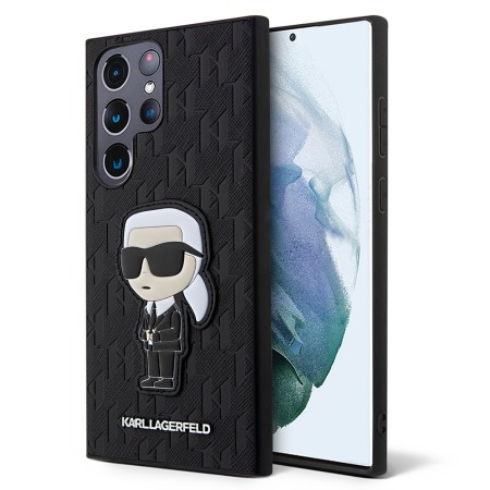 Husa pentru Samsung Galaxy S23 Ultra - Karl Lagerfeld Saffiano (KLHCS23LSAKLHKPK) - Monogram Ikonik