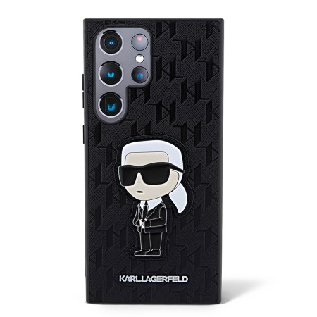 Husa pentru Samsung Galaxy S23 Ultra - Karl Lagerfeld Saffiano (KLHCS23LSAKLHKPK) - Monogram Ikonik