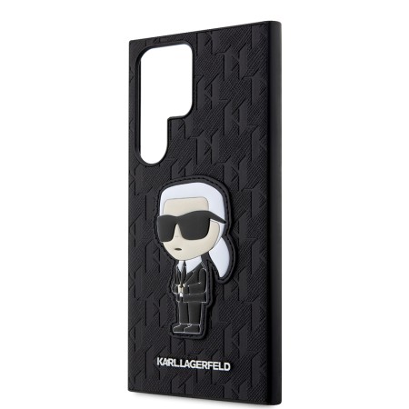 Husa pentru Samsung Galaxy S23 Ultra - Karl Lagerfeld Saffiano (KLHCS23LSAKLHKPK) - Monogram Ikonik