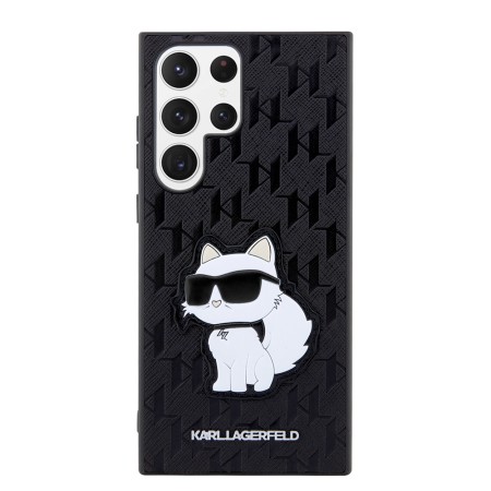 Husa pentru Samsung Galaxy S23 Ultra - Karl Lagerfeld Saffiano (KLHCS23LSAKLHCPK) - Monogram Choupette