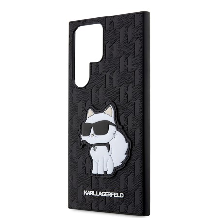 Husa pentru Samsung Galaxy S23 Ultra - Karl Lagerfeld Saffiano (KLHCS23LSAKLHCPK) - Monogram Choupette