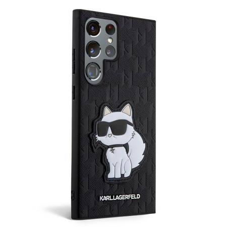 Husa pentru Samsung Galaxy S23 Ultra - Karl Lagerfeld Saffiano (KLHCS23LSAKLHCPK) - Monogram Choupette