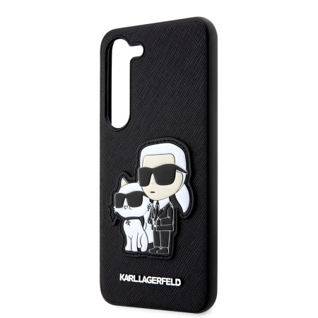 Husa pentru Samsung Galaxy S23 Plus - Karl Lagerfeld Saffiano (KLHCS23MSANKCPK) - KarlandChoupette Metal Pin