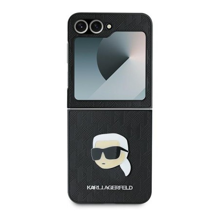 Husa pentru Samsung Galaxy Z Flip6 - Karl Lagerfeld Saffiano (KLHCZF6PGKSKIHK) - Monogram Head Pin