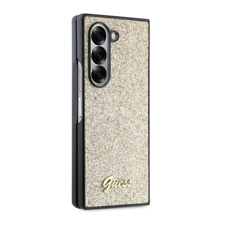 Husa pentru Samsung Galaxy Z Fold6 - Guess Glitter Script (GUHCZFD6HGGSHD) - Gold