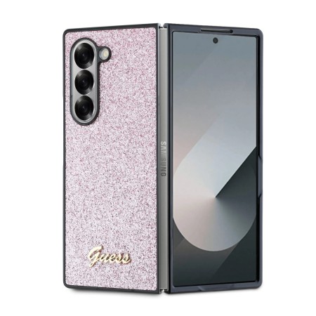 Husa pentru Samsung Galaxy Z Fold6 - Guess Glitter Script (GUHCZFD6HGGSHP) - Pink