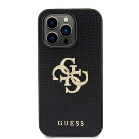 Husa pentru iPhone 15 Pro - Guess Leather Perforated 4G (GUHCP15LPSP4LGK) - Black