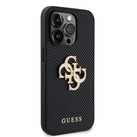 Husa pentru iPhone 15 Pro - Guess Leather Perforated 4G (GUHCP15LPSP4LGK) - Black